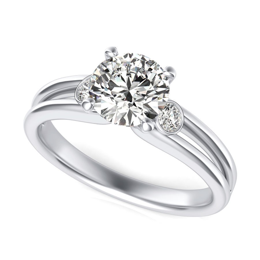 Three Stone Engagement Ring