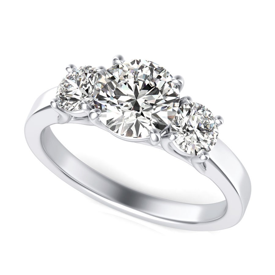 Three Stone Engagement Ring