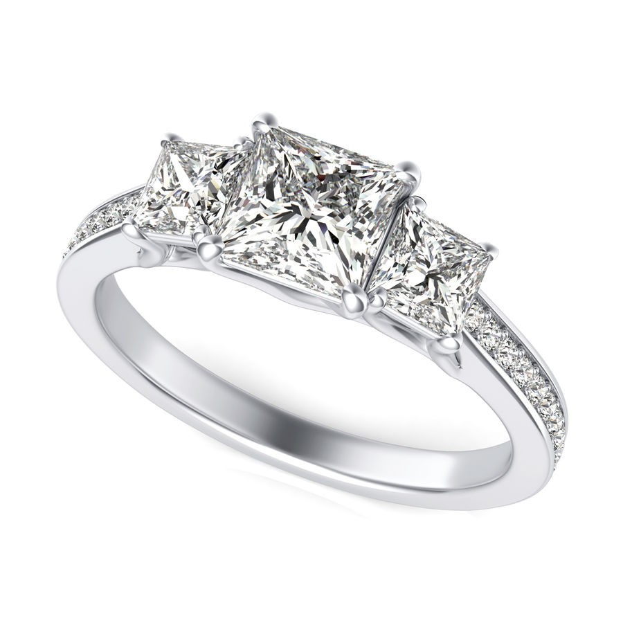 Three Stone Engagement Ring