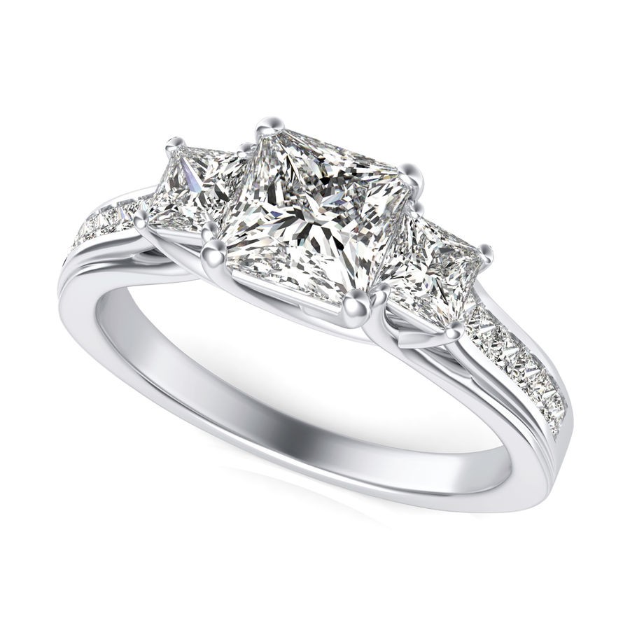 Three Stone Engagement Ring