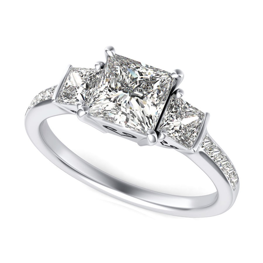 Three Stone Engagement Ring