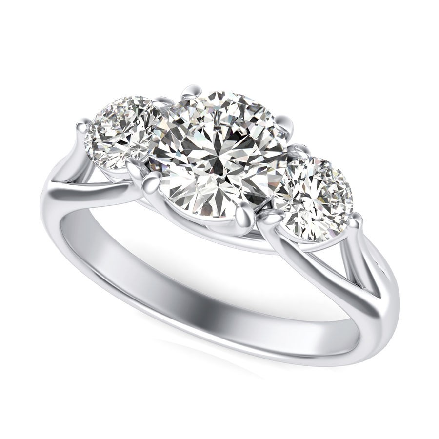 Three Stone Engagement Ring