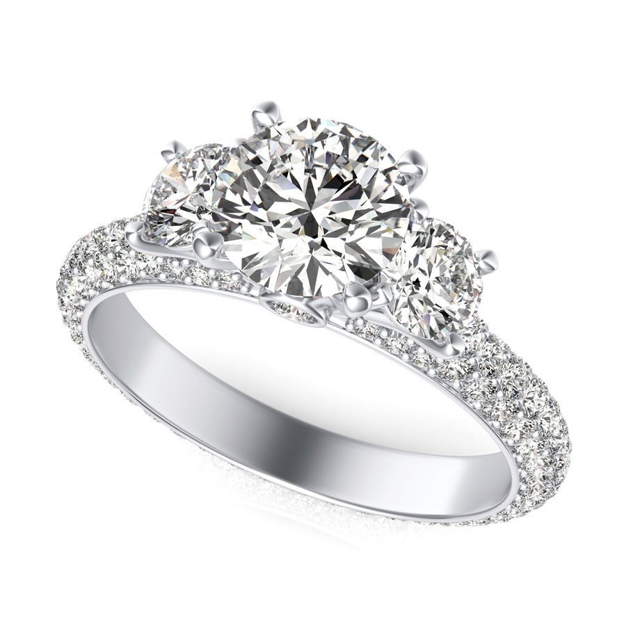 Three Stone Engagement Ring