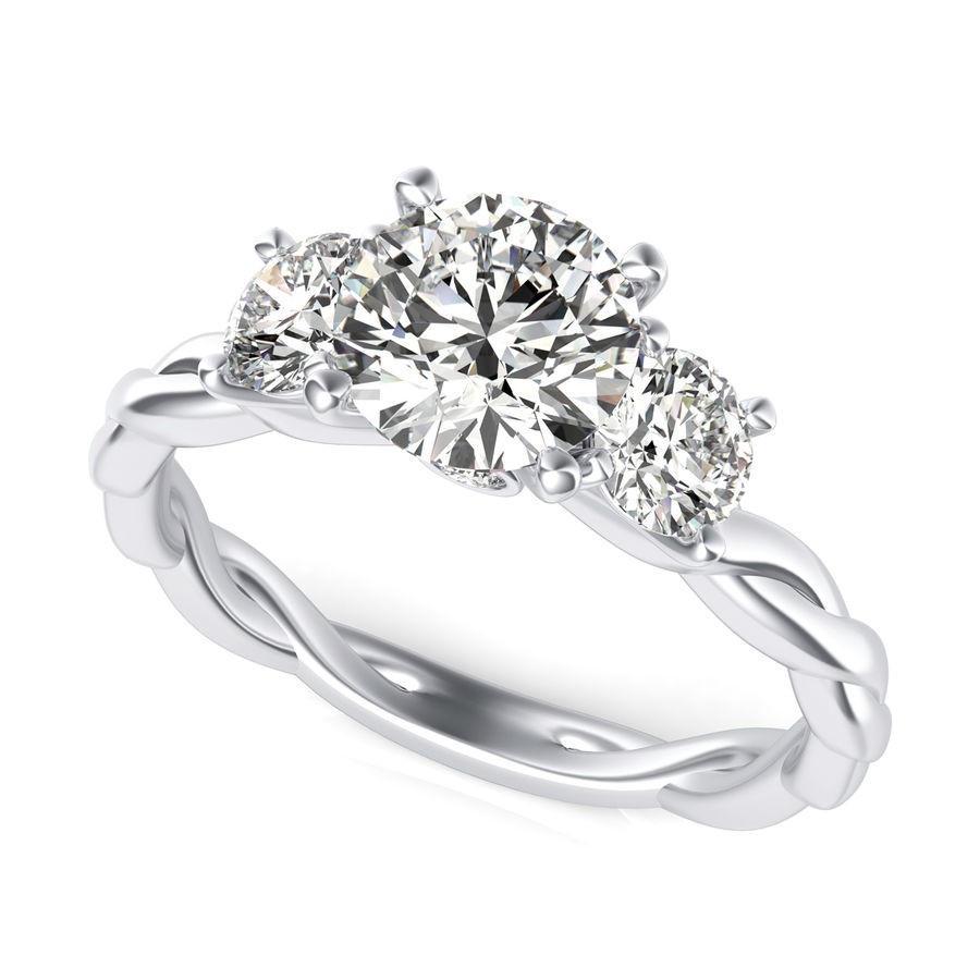 Three Stone Engagement Ring