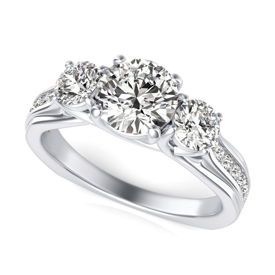 Three Stone Engagement Ring