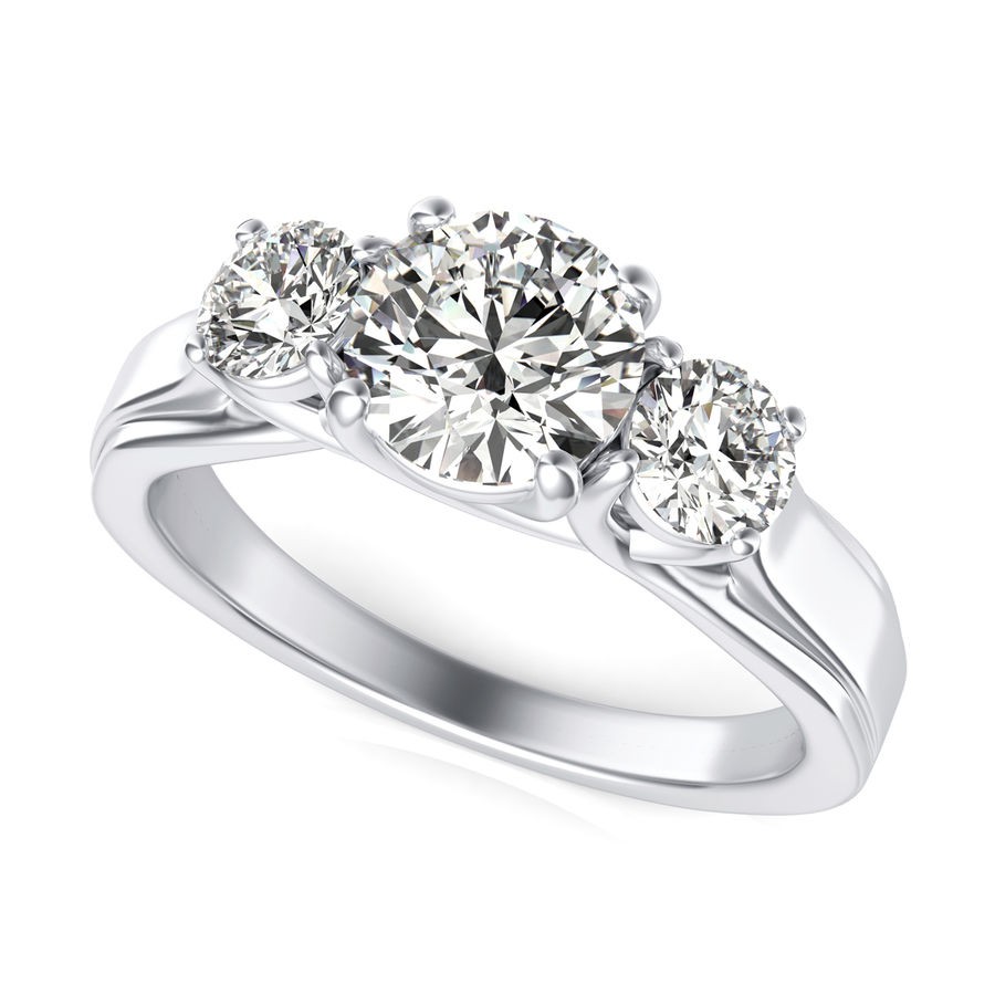 Three Stone Engagement Ring