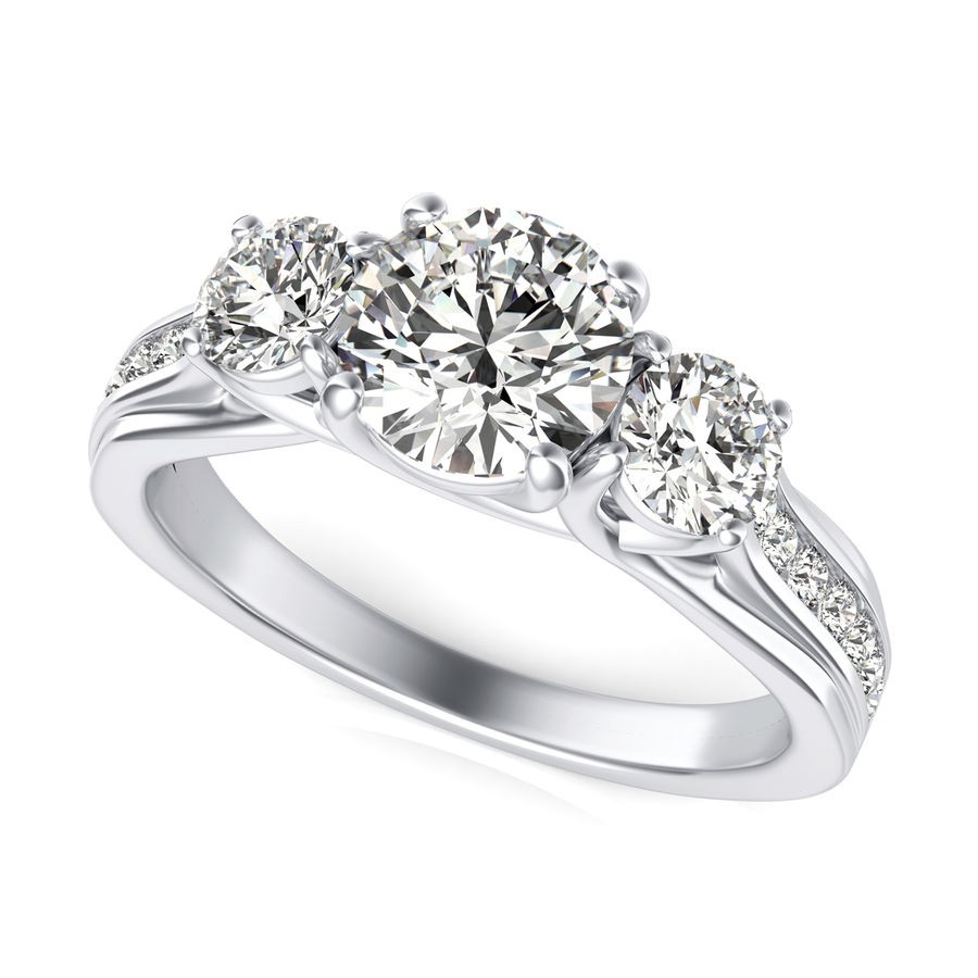 Three Stone Engagement Ring