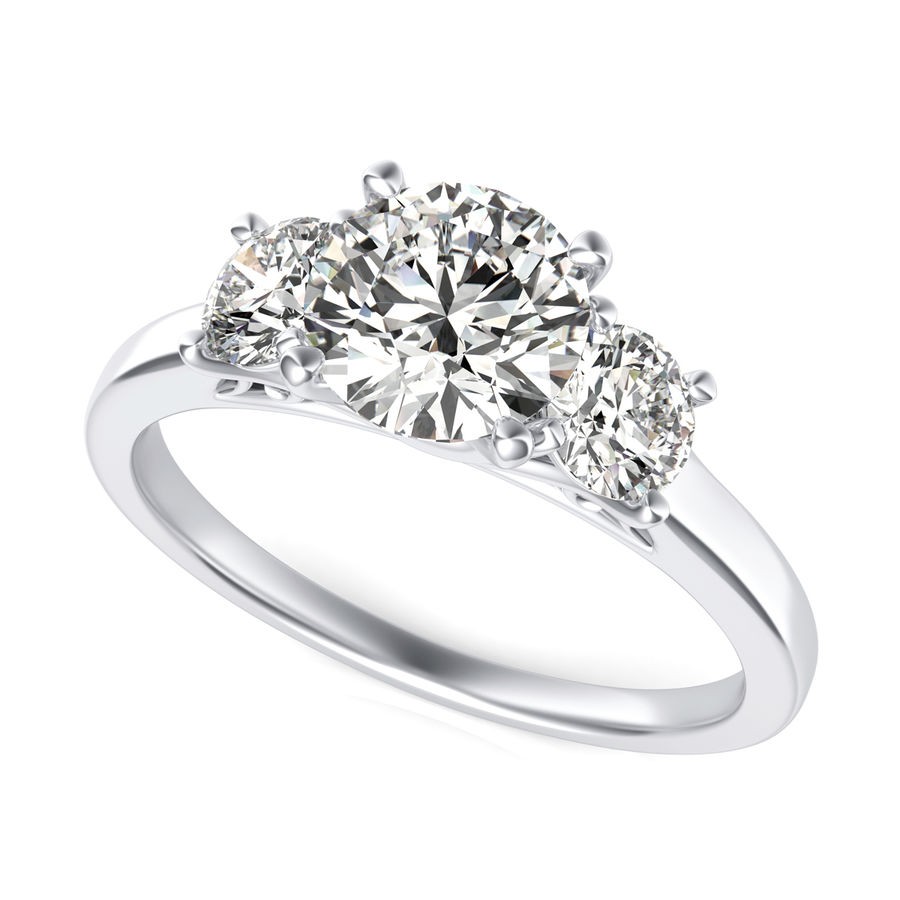 Three Stone Engagement Ring