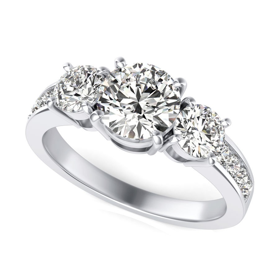 Three Stone Engagement Ring