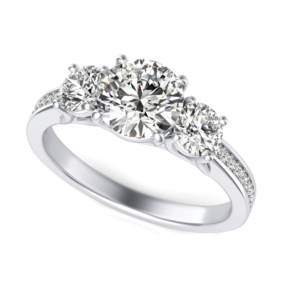 Three Stone Engagement Ring