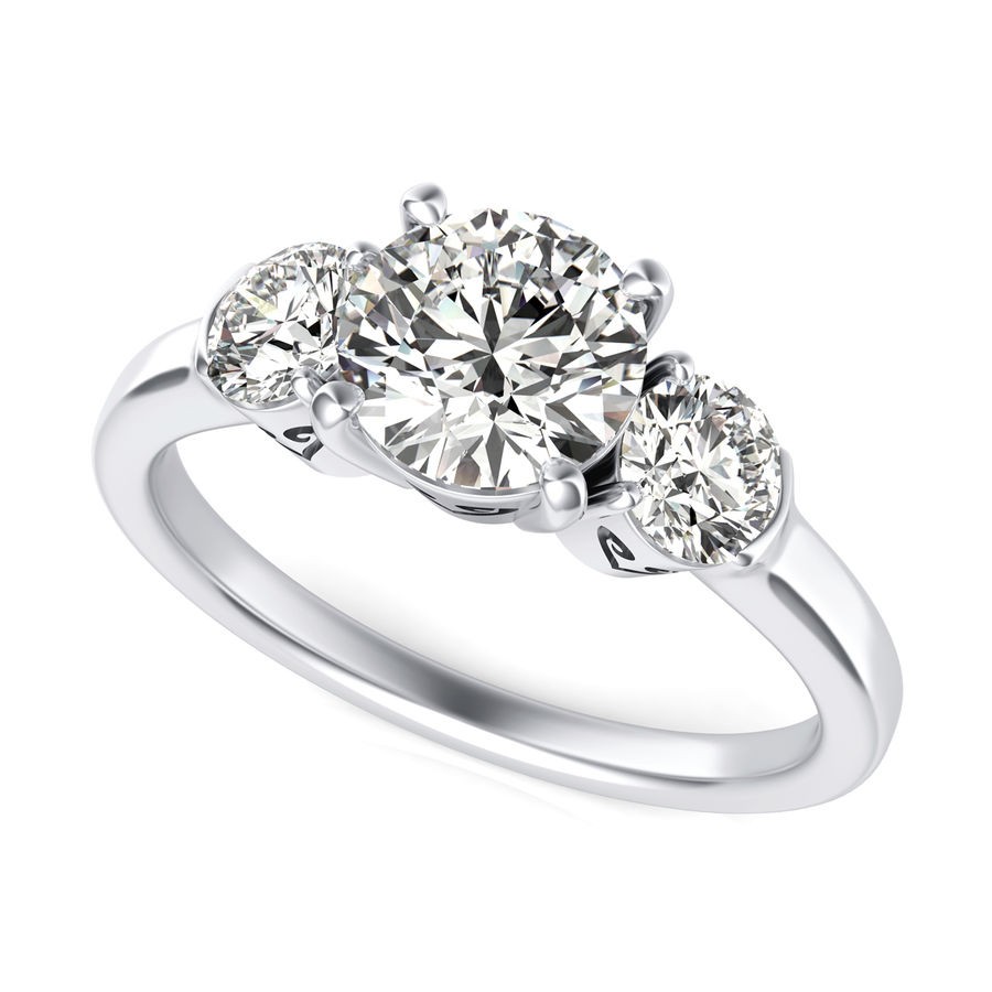 Three Stone Engagement Ring