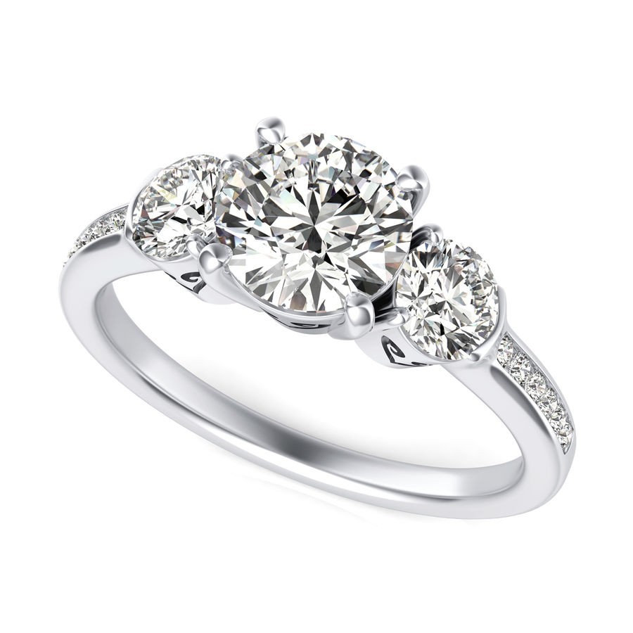 Three Stone Engagement Ring