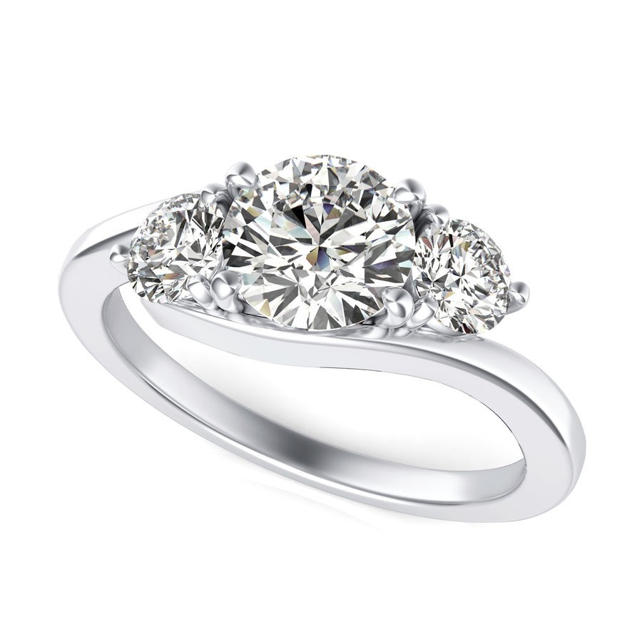 Three Stone Engagement Ring