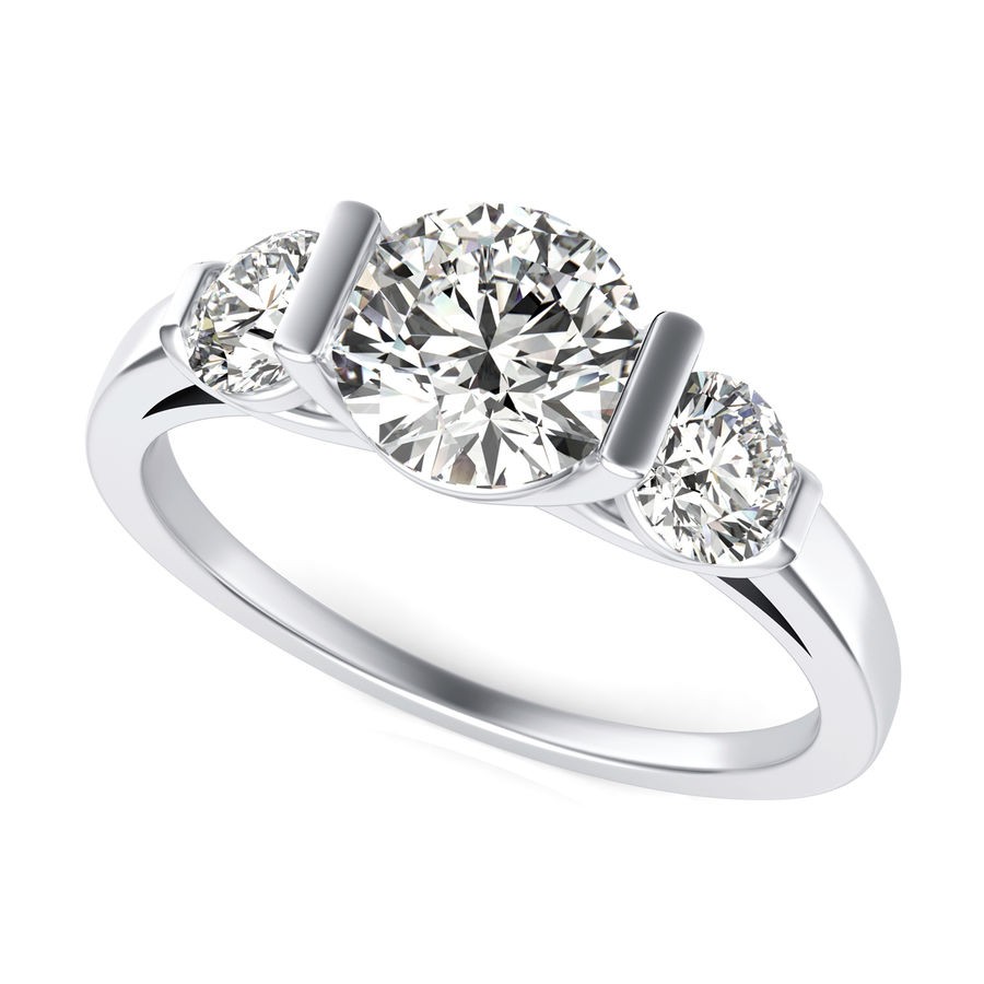Three Stone Engagement Ring
