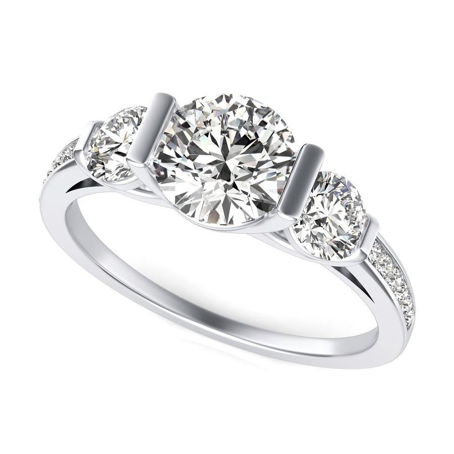 Three Stone Engagement Ring