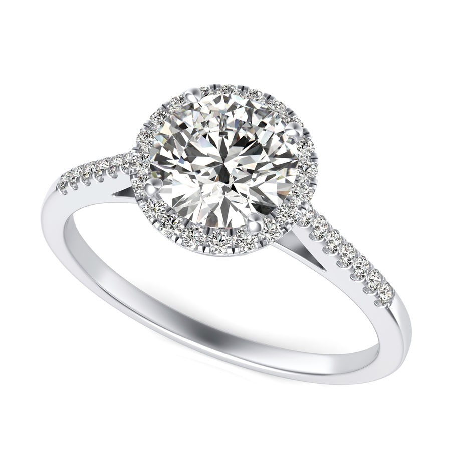 Halo Engagement Ring