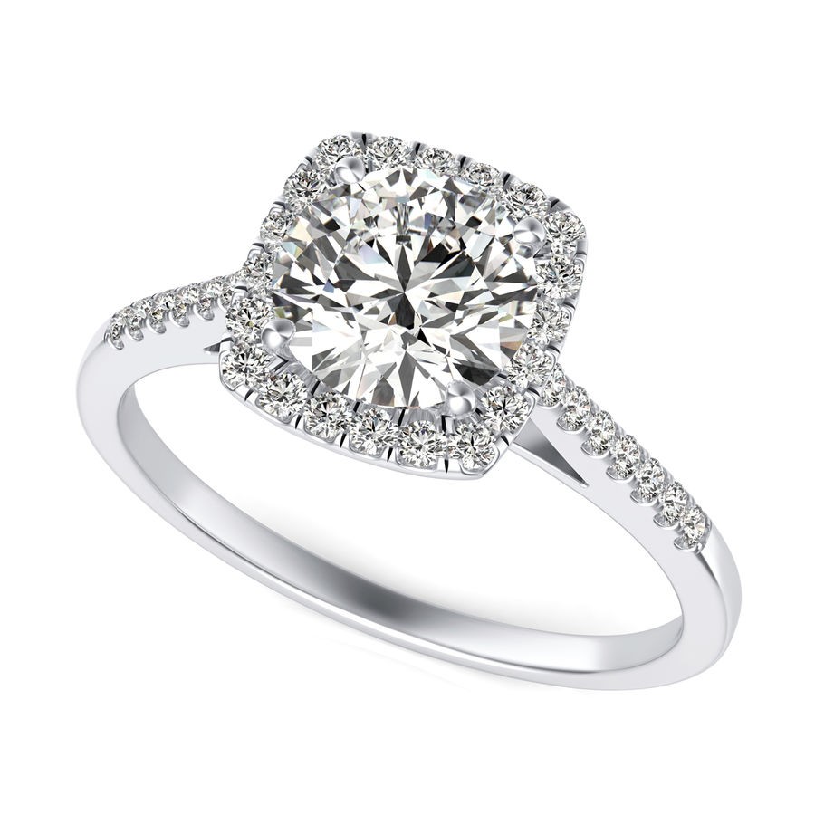 Halo Engagement Ring