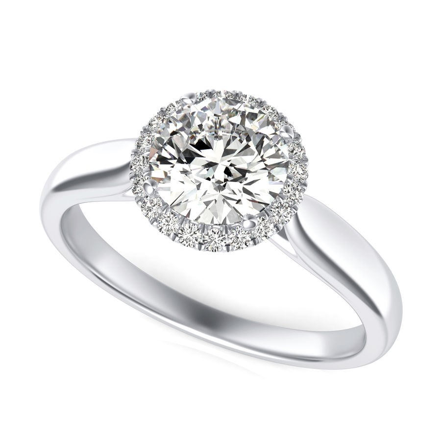 Halo Engagement Ring