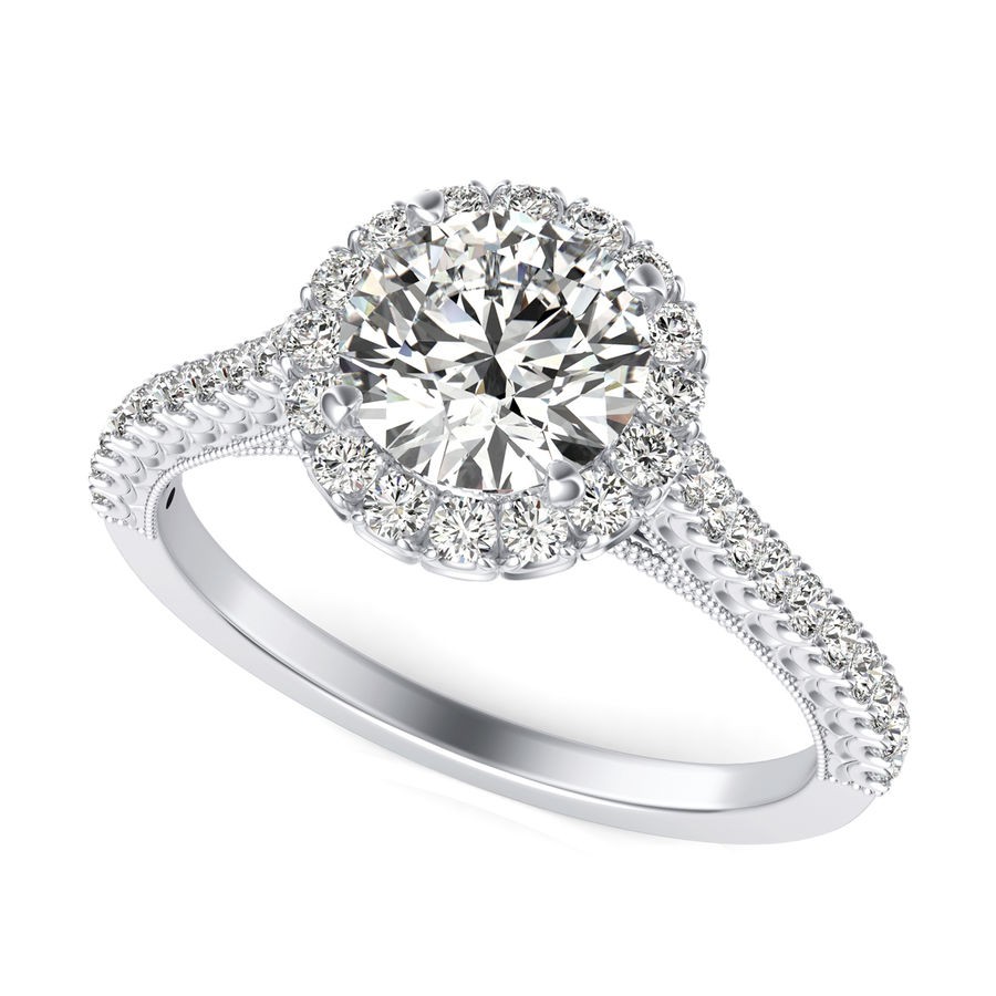 Halo Engagement Ring