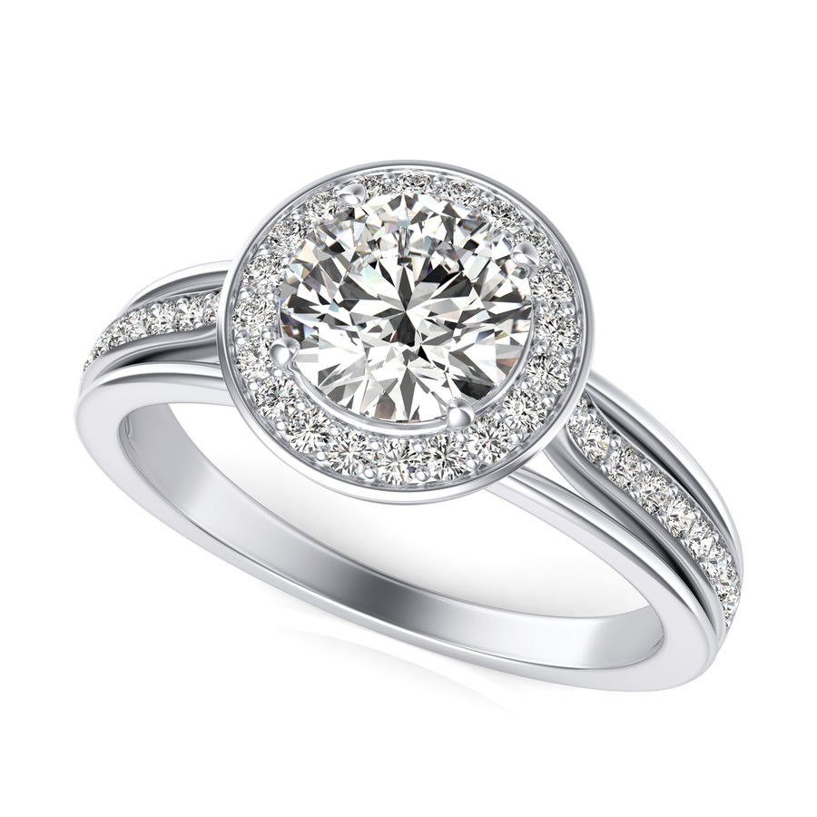 Halo Engagement Ring