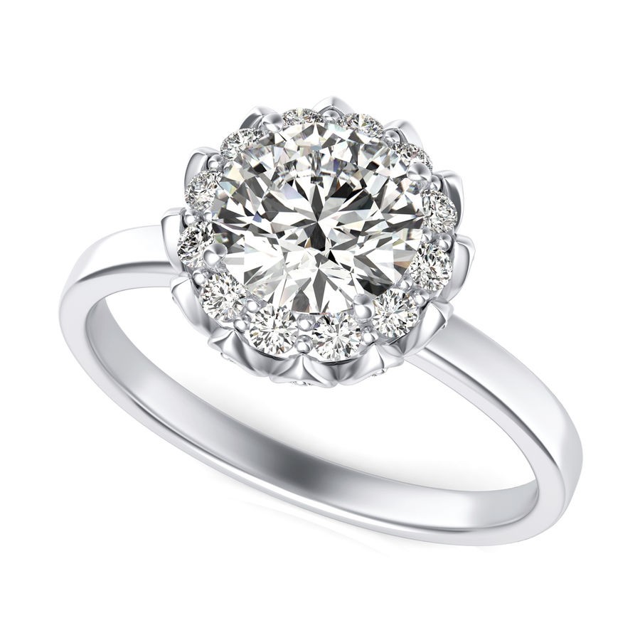 Halo Engagement Ring
