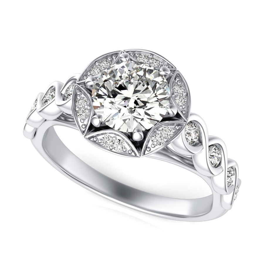 Halo Engagement Ring