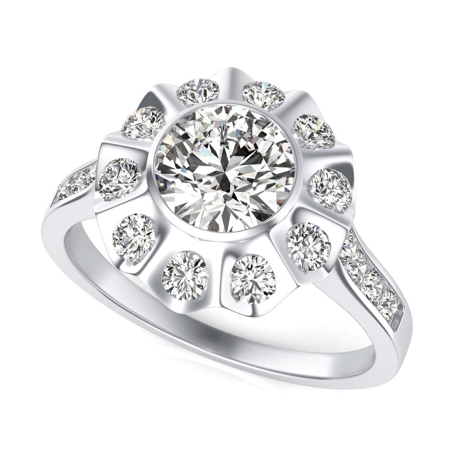 Halo Engagement Ring