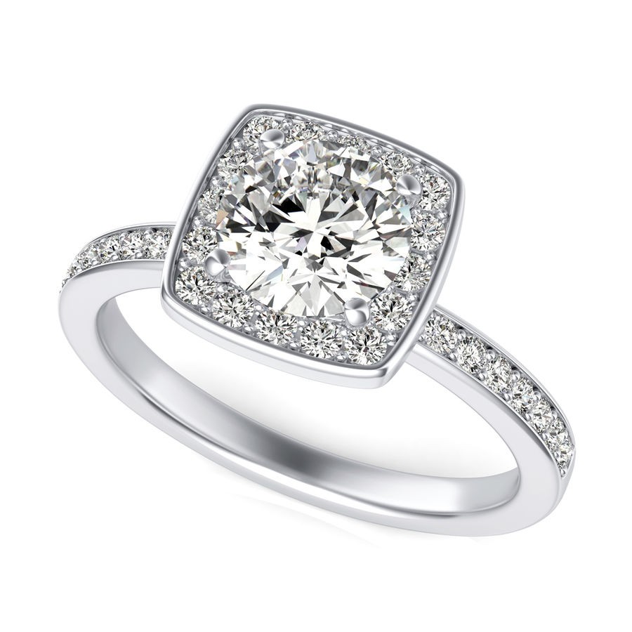 Halo Engagement Ring