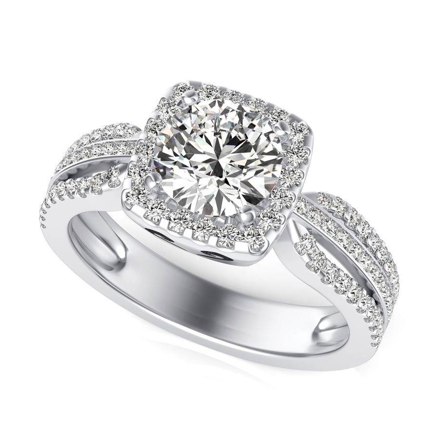 Halo Engagement Ring