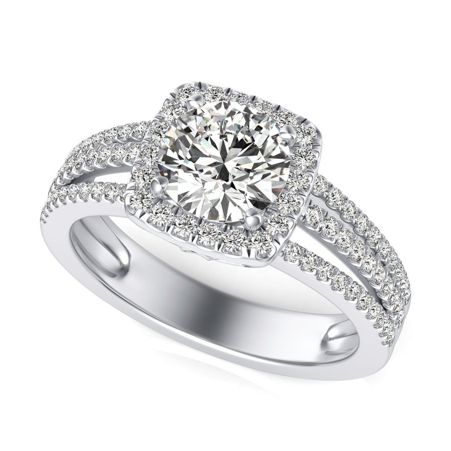 Halo Engagement Ring