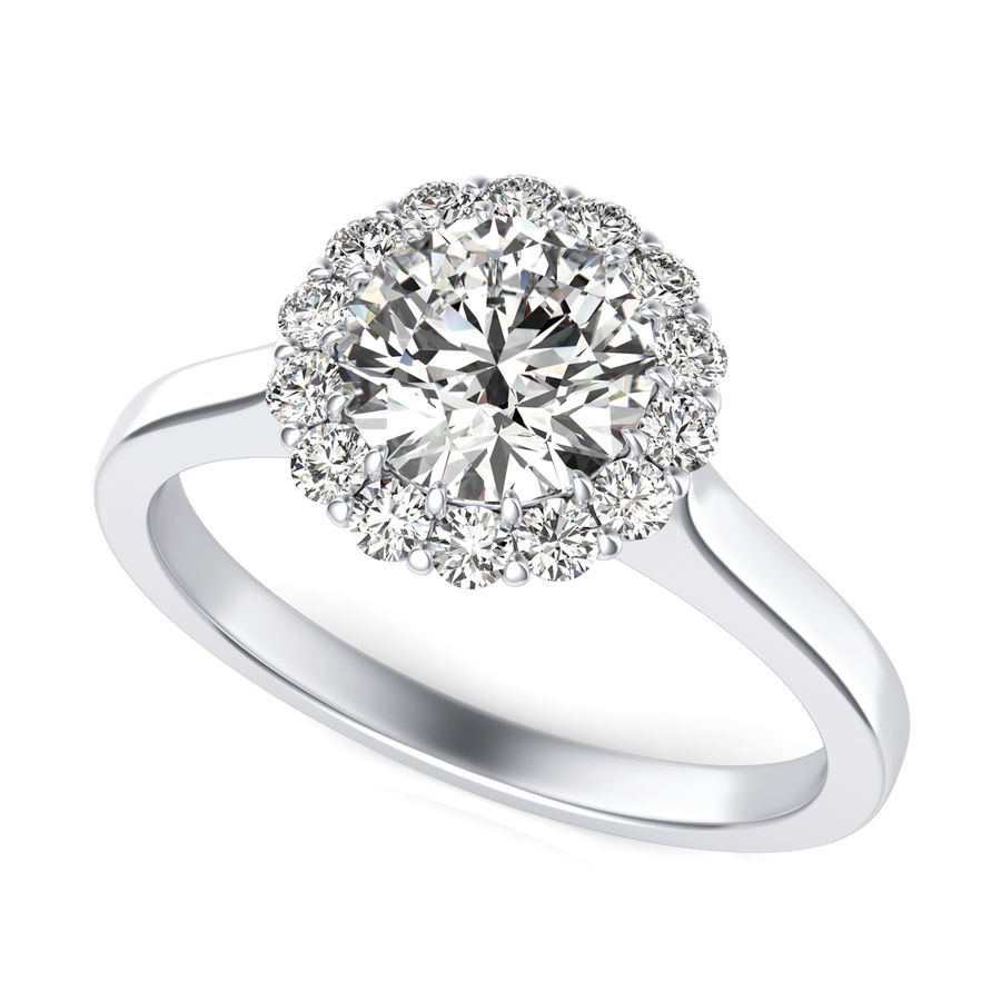 Halo Engagement Ring
