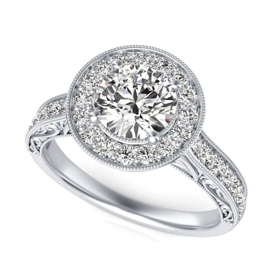 Halo Engagement Ring