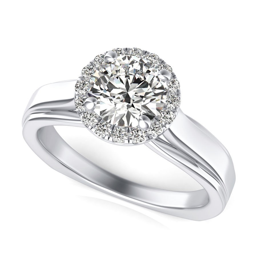 Halo Engagement Ring