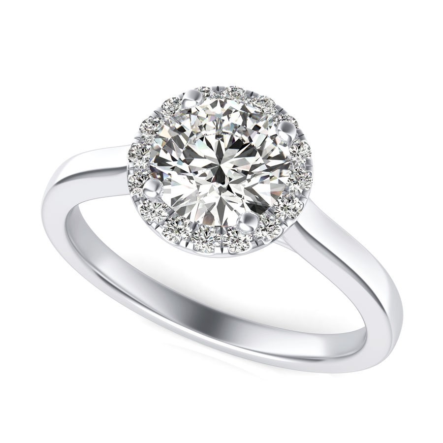 Halo Engagement Ring