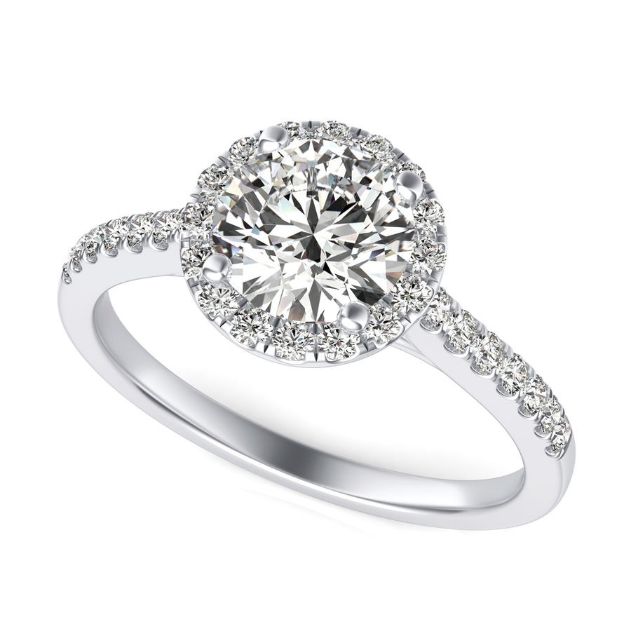 Halo Engagement Ring