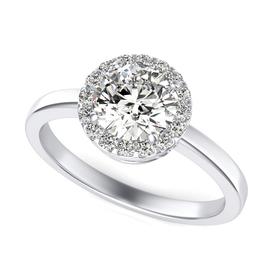 Halo Engagement Ring