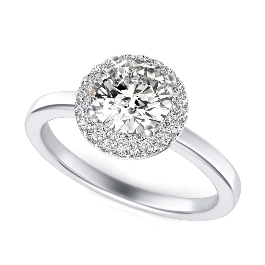 Halo Engagement Ring
