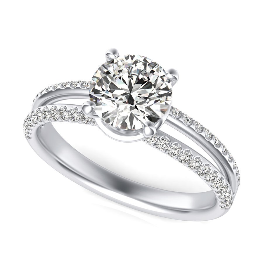 Split Shank Engagement Ring