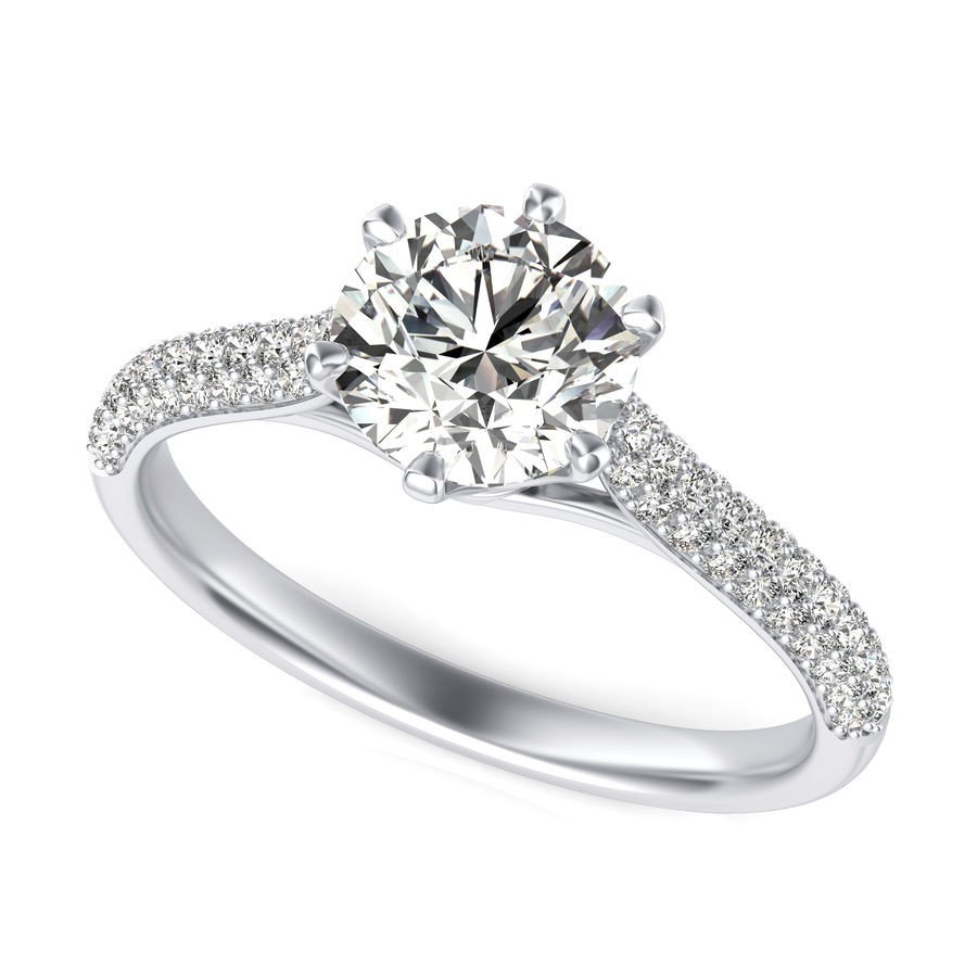 Micro Pave Engagement Ring