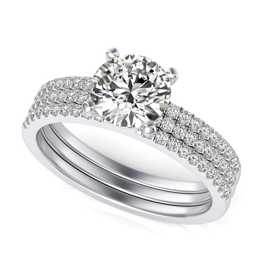 Engagement Ring With Matching Band