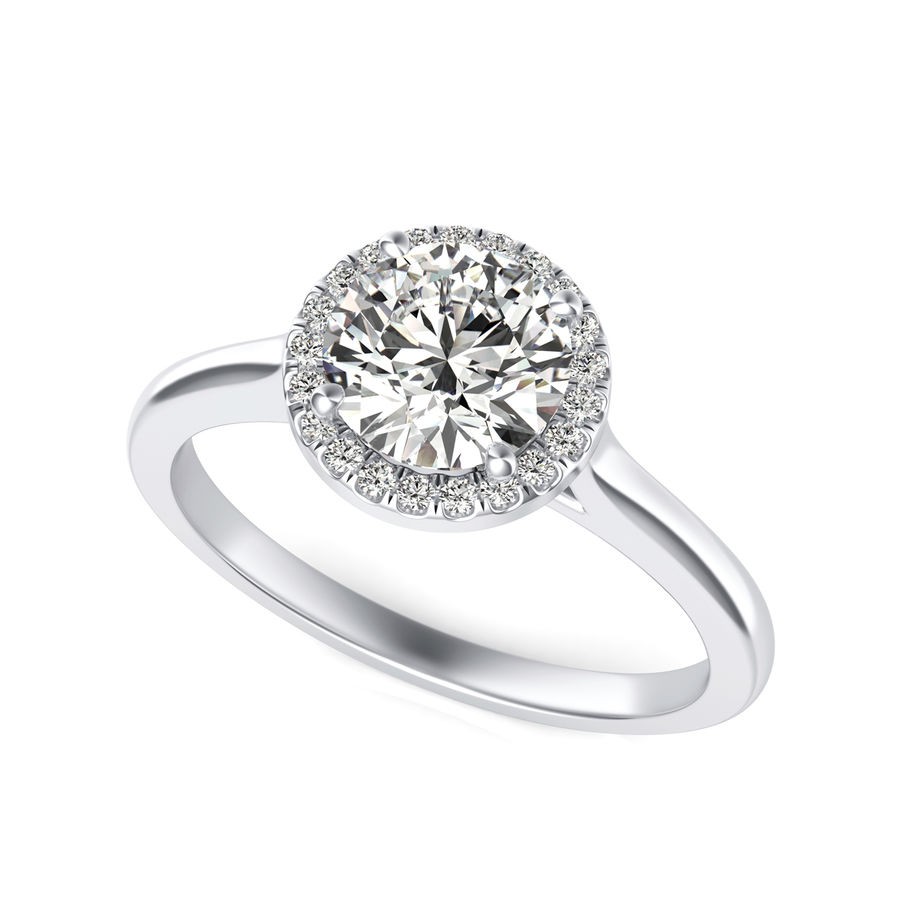 Halo Engagement Ring