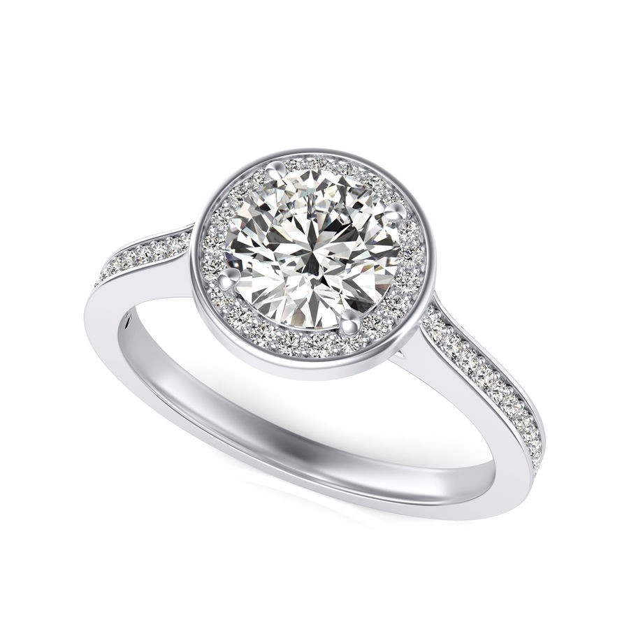 Halo Engagement Ring