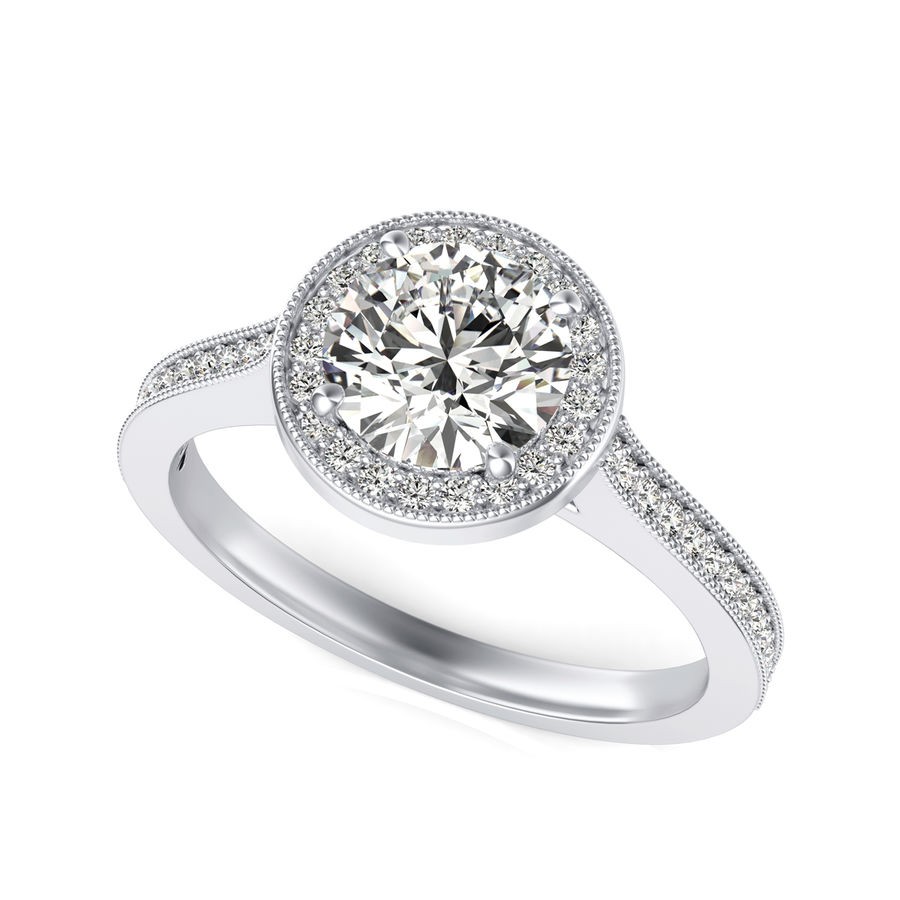 Halo Engagement Ring
