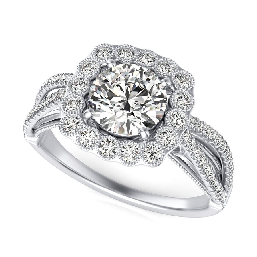 Halo Engagement Ring
