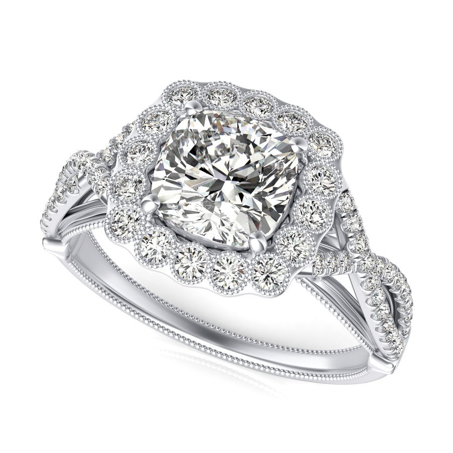 Halo Engagement Ring