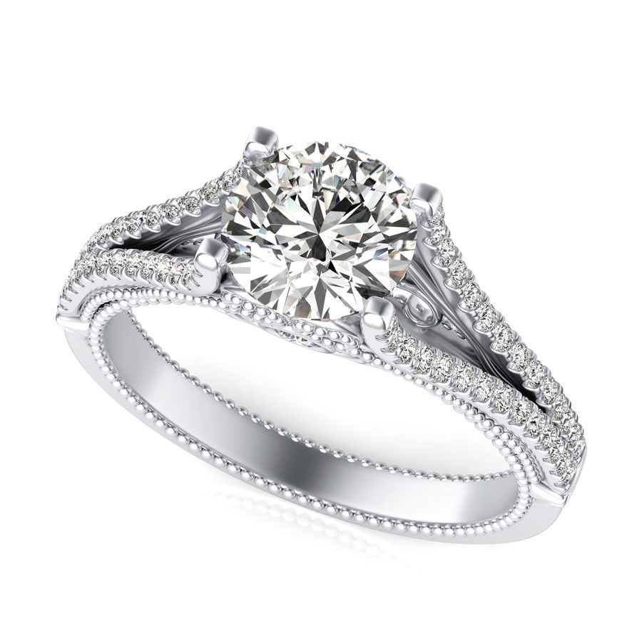 Split Shank Engagement Ring