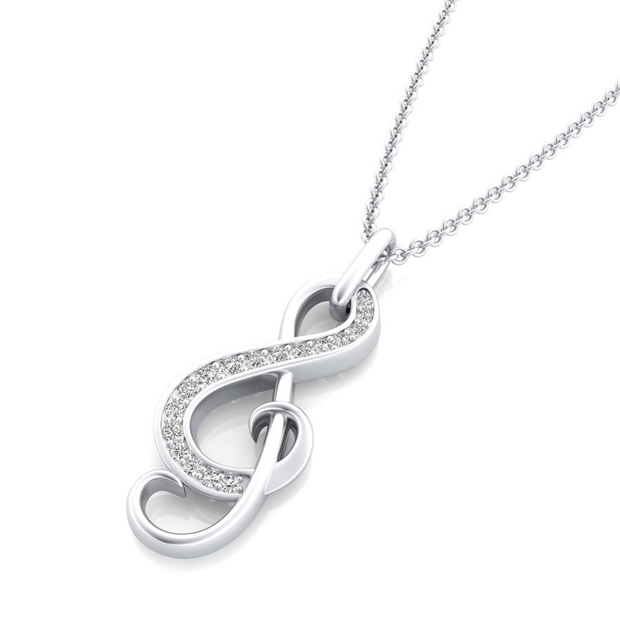 Treble Clef Note Pendant