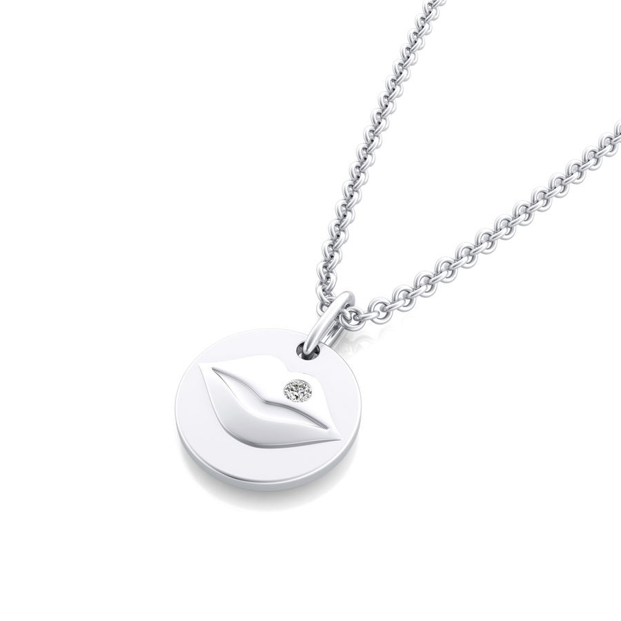 Lips Coin Pendant