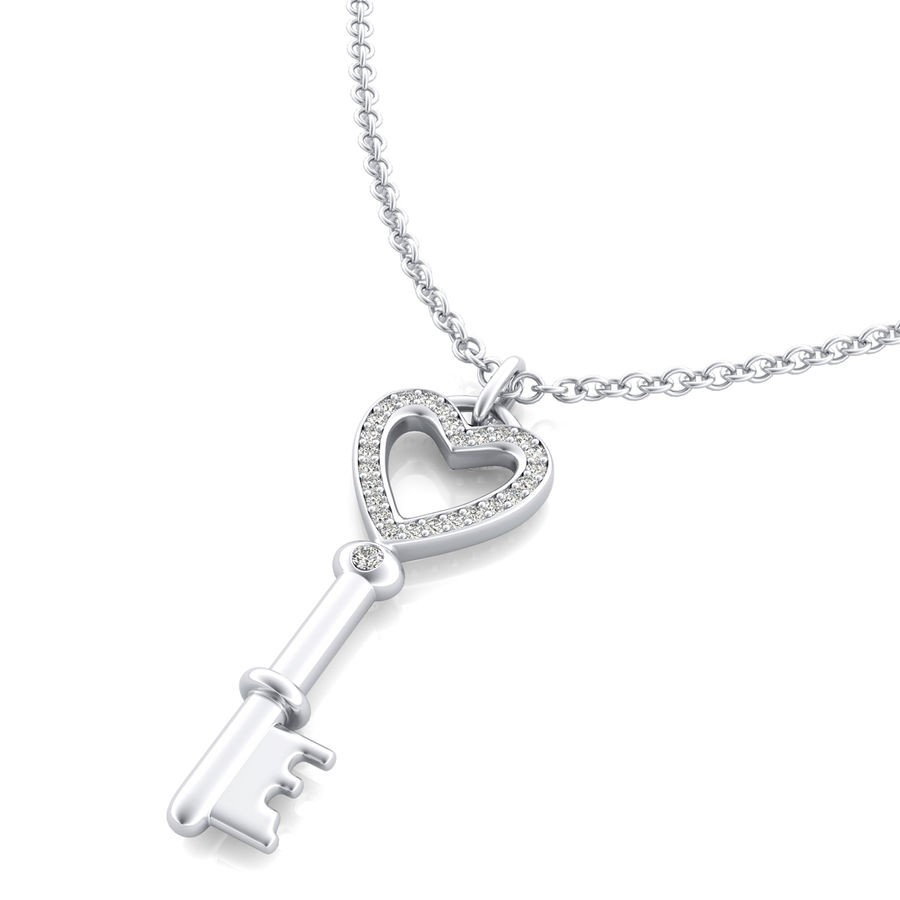 Heart Key Pendant