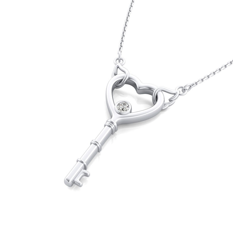 Heart Key Pendant